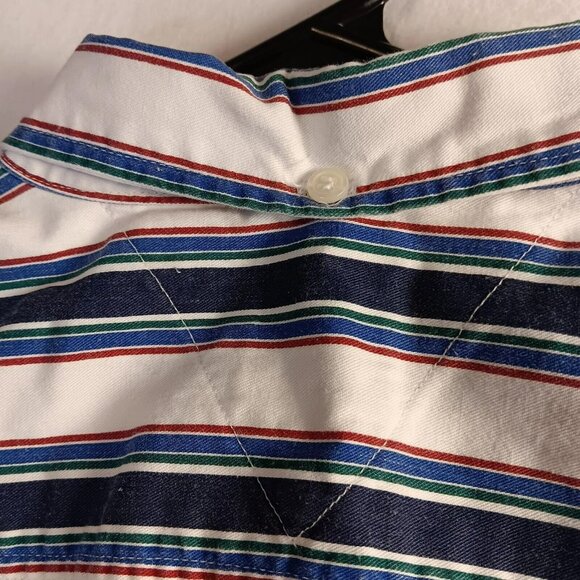 Vintage 90’s McIntosh & Seymour World Soccer Striped Button Up Shirt Size XL - Picture 11 of 11